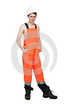 The person in working clothes