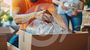 The hand wrapping package.AI generated image