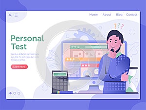 Personal Ability Test Web Landing Page Template