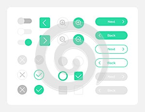Personal account navigation UI elements kit