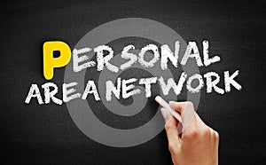 Personal Area Network text on blackboard