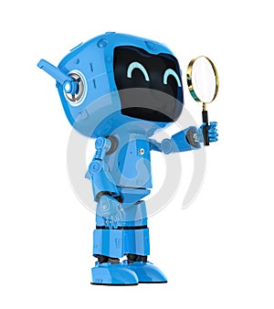 Personal assistant robot with magnifying glass