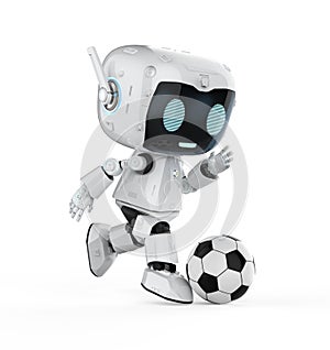 Personal assistant robot play football or soccer