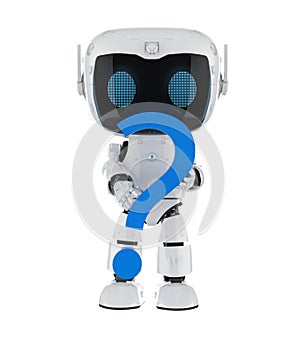 Personal assistant robot with question mark