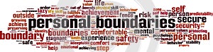 Personal boundaries word cloud