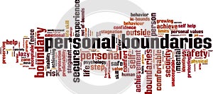 Personal boundaries word cloud photo