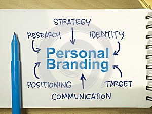 Personal Branding. Words Typography Concept