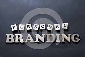 Personal Branding. Words Typography Concept