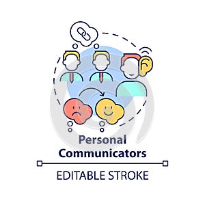 Personal communicators concept icon