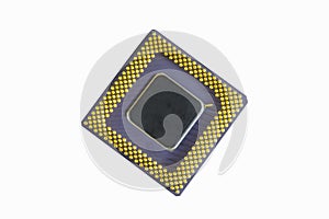 Personal computer processor isolate on a white background
