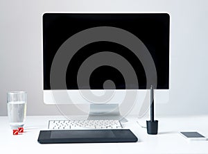 Personal computer on the table in office