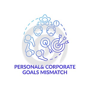 Personal and corporate conditions concept icon