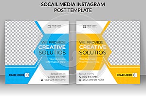 Personal creative business marketing banner for social media post template