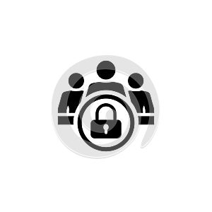 Personal Data Protection Icon. Flat Design