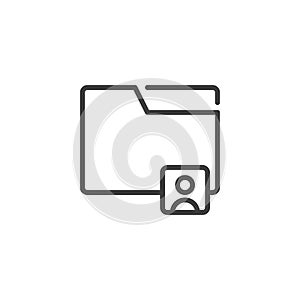 Personal data protection line icon