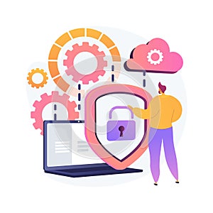 Personal data protection vector concept metaphor