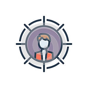 Color illustration icon for Personal Development, evolution and growth
