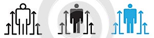 Personal development icon thin line illustration