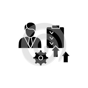 Personal development plan glyph icon