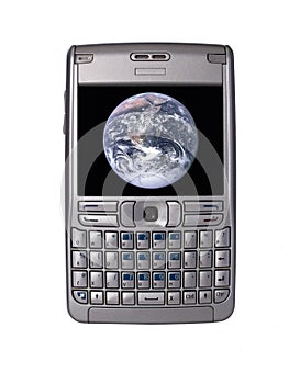 Personal digital assistant with nasa earth image