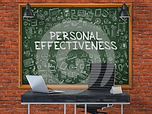 Personal Effectiveness - Hand Drawn on Green Chalkboard. photo