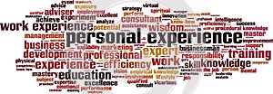 Personal experience word cloud