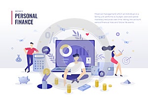 Personal Finance Flat Illustration Concept