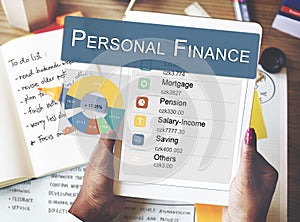 Personal Finance Information Balance Privacy Concept