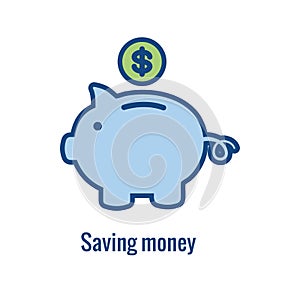 Personal Finance - Responsibility Icon - concept involves saving money