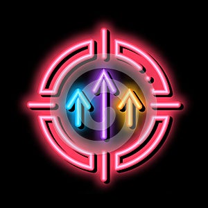 personal goals neon glow icon illustration