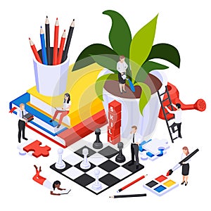 Personal Growth Isometric Composition