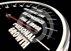 Personal Growth Leave Your Comfort Zone Speedometer