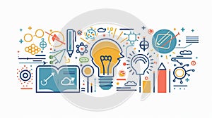 Creative Process and Innovation Concept Illustration