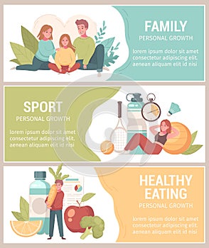 Personal Growth Tips Banners