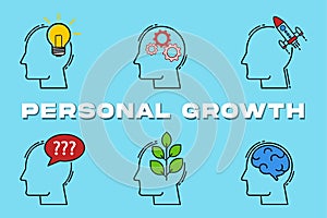 Personal Growth Vector Icon Concept