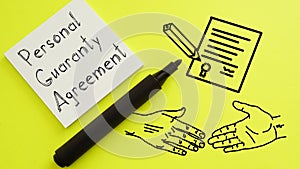 Personal guaranty agreement is shown using the text