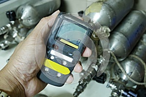 Personal H2S Gas Detector,Check gas leak. Safety concept