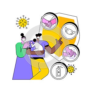 Personal hygiene rules abstract concept vector illustration.