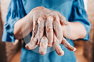 Personal hygiene - washing hands thoroughly with soap