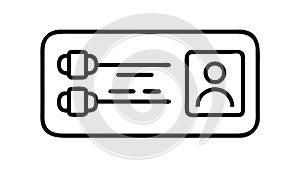 Personal ID Card Icon: Identification and Access, vector design Generative AI