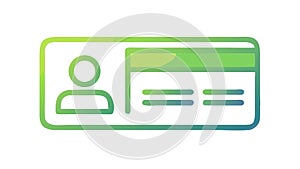 Personal ID Card Icon for Identification, vector design Generative AI