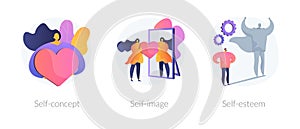Personal image abstract concept vector illustrations. photo