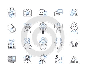 Personal image line icons collection. Grooming, Style, Confidence, Charisma, Poise, Appearance, Reputation vector and