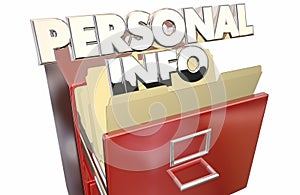 Personal Info File Folder Cabinet Sensitive