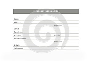 Personal information