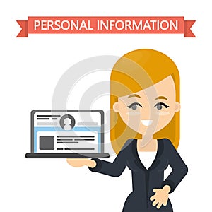 Personal information concept.