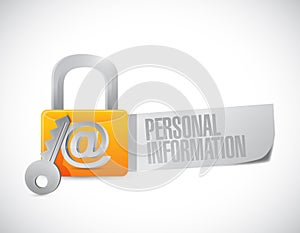 personal information secure. concept