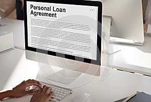 Personal Loan Agreement Banking Credit Contract Concept