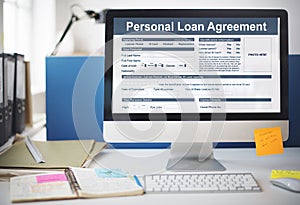 Personal Loan Agreement Banking Finance Credit Concept