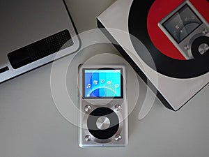 Personal MP3 player to listen to your favorite tunes, artists and music. This player takes up little space, weighs little